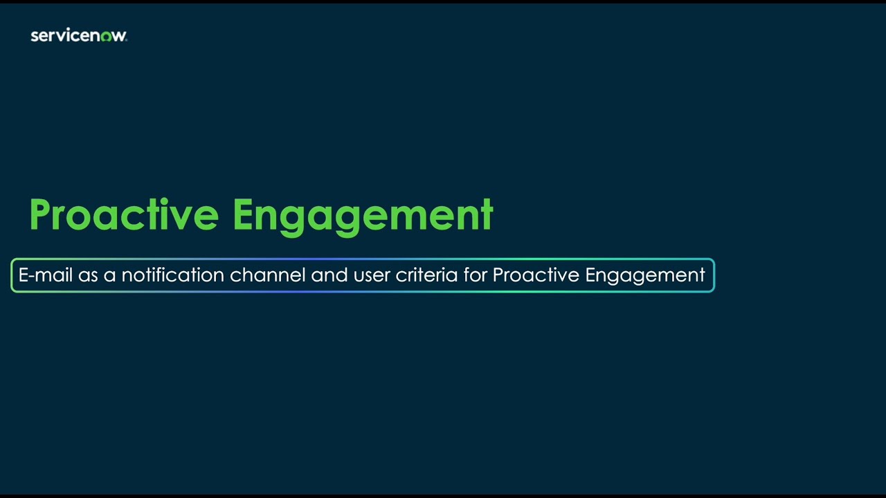 ServiceNow Digital End-user Experience (DEX) Email Notification & User Criteria Demo