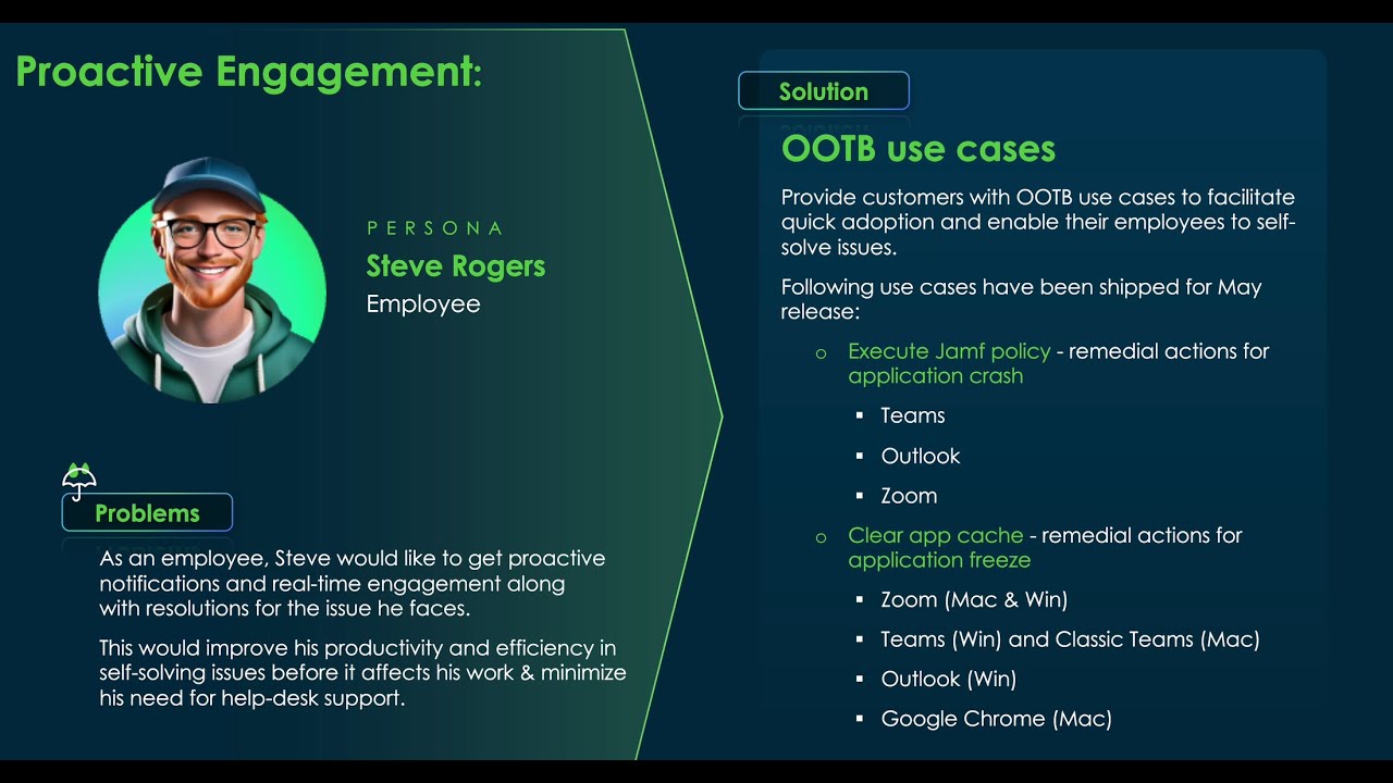 ServiceNow Digital End-user Experience (DEX) App Freeze and App Crash Proactive Engagement Demo