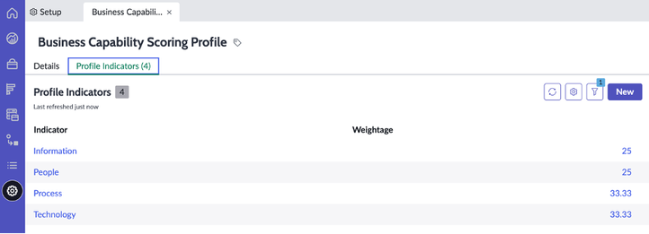 How to add a new Business Capability Indicator to the EA Workspace Business Portfolio