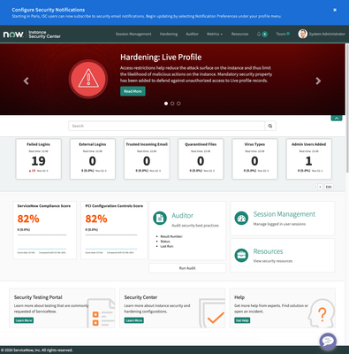 Improving Platform Security with the ServiceNow Instance Security Center