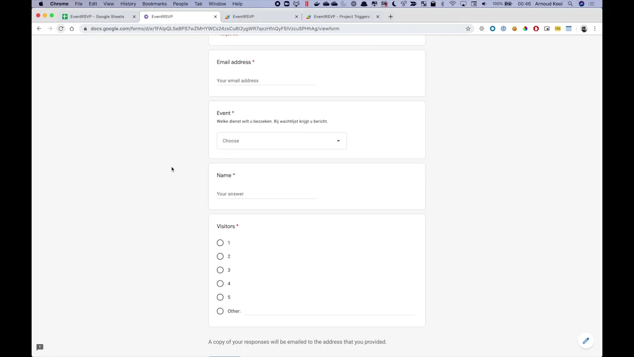 Google Forms EventRSVP - Manage maximum event attendance during Covid-19 Social distancing