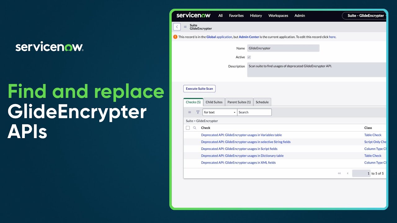 Find and replace GlideEncrypter APIs