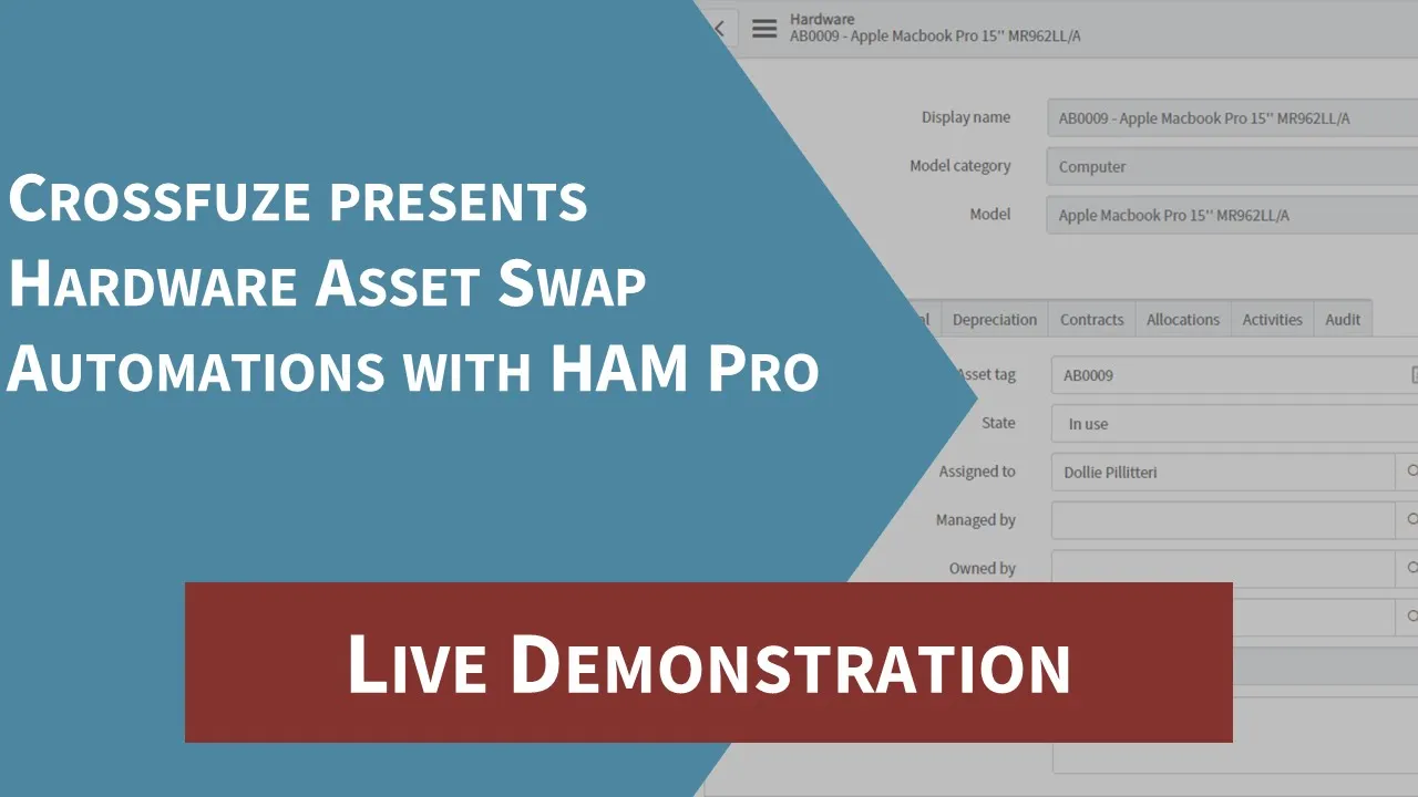 Swapping Hardware Assets in ServiceNow with Hardware Asset Management Professional