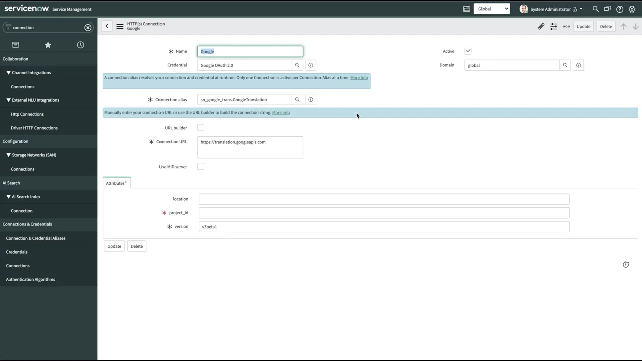 Dynamic Translation | Integrating with Google Cloud Translator