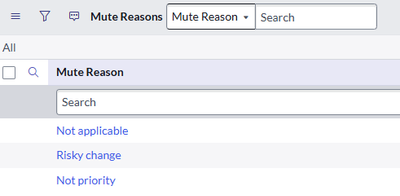 Improve the mute findings option