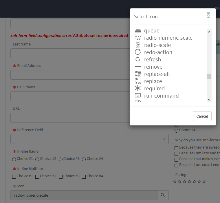 Yet Another Service Portal Form Field Type