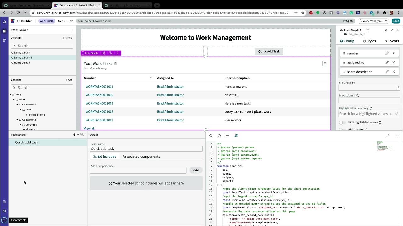 UI Builder - List Refresh