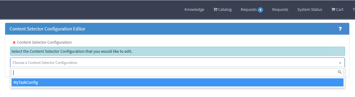 Content Selector Configuration Editor