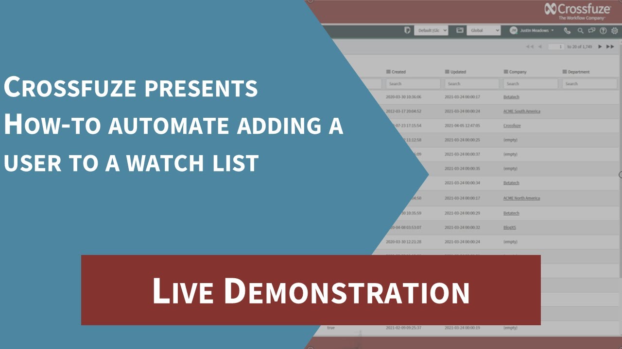How-To Add a User to a Watch List Based on User Attributes