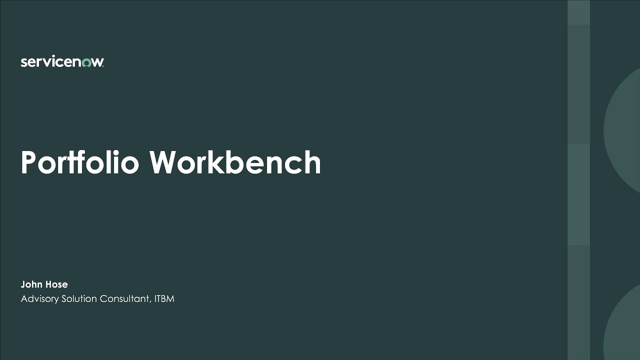 ITBM Portfolio Workbench
