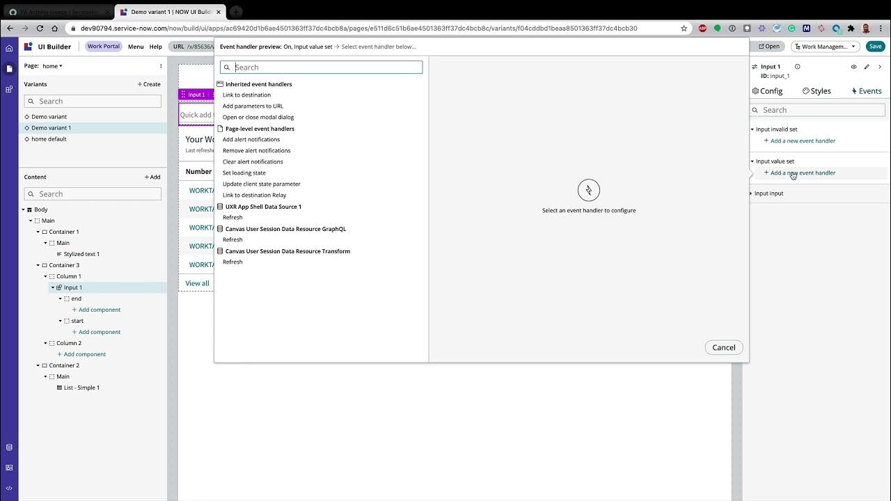 UI Builder - Quick Add Task Demo