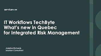 TechByte - What's new in Quebec - Integrated Risk Management