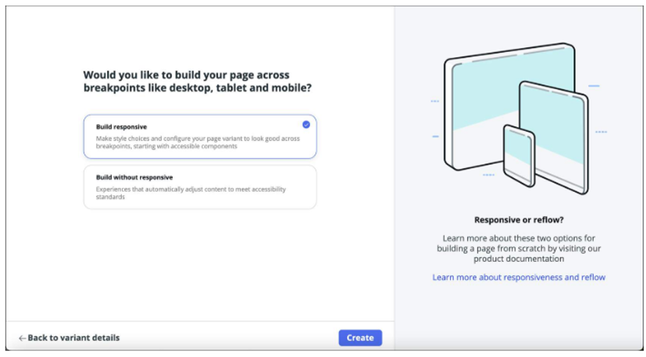 UI Builder - Responsive page authoring