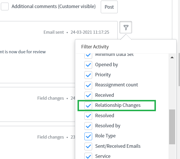 Write to worknotes when parent/child incident added