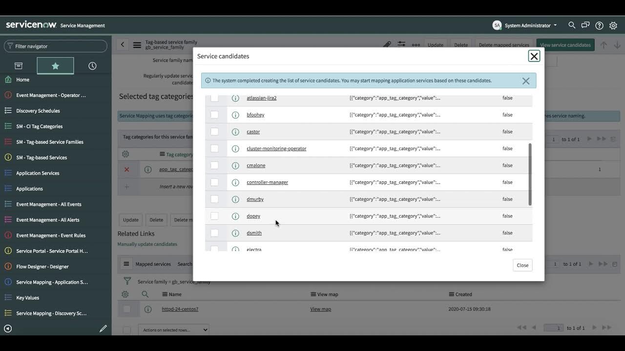 Demo - ITOM Tag Based Service Mapping