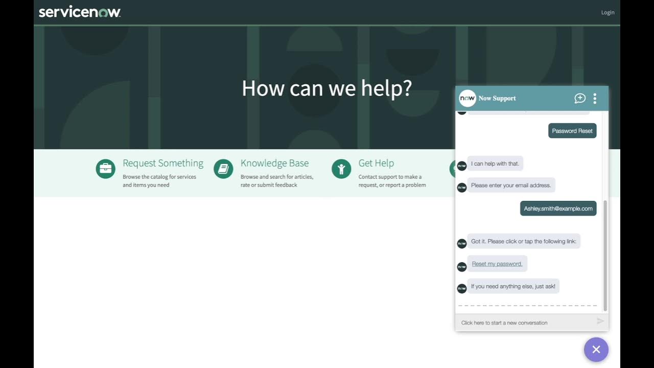 Demo - Password Reset and Virtual Agent