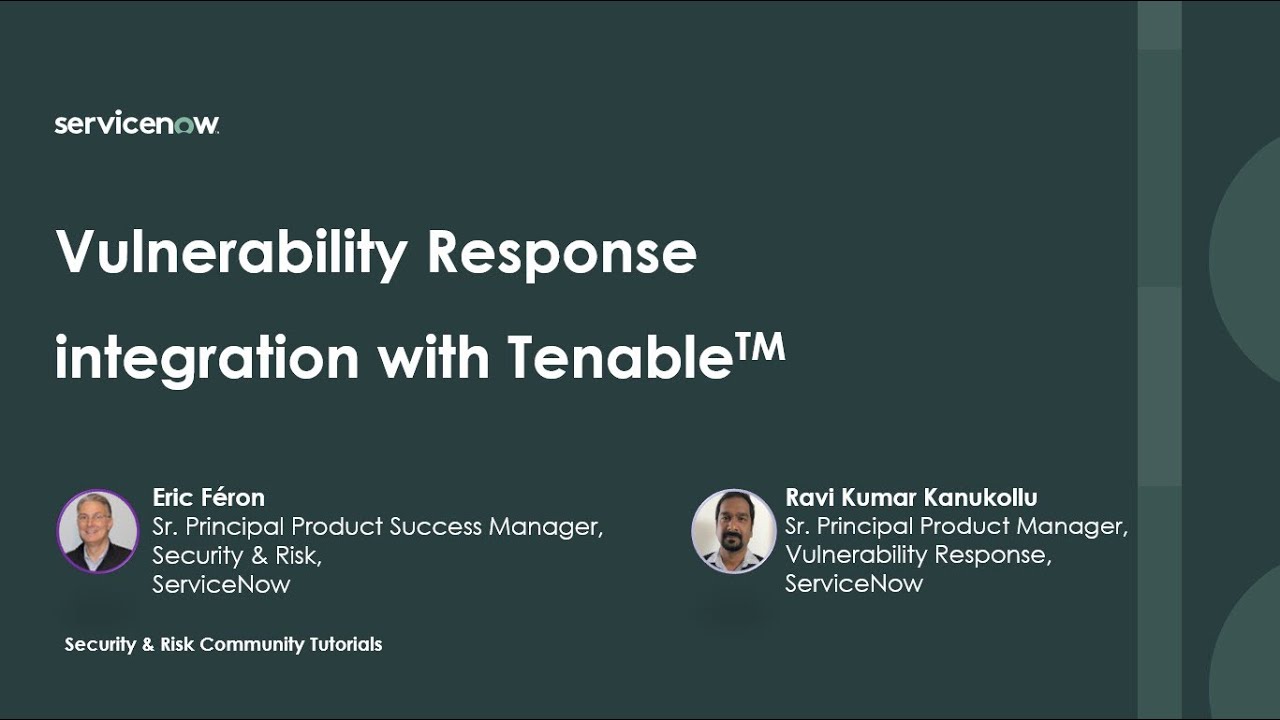 The new app Vulnerability Response integration with Tenable(TM) built by ServiceNow