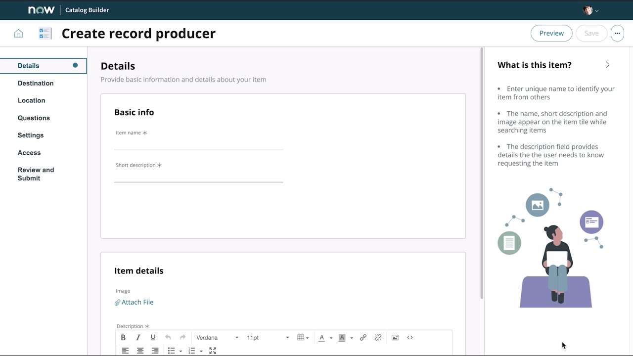 Catalog Builder | Creating catalog items