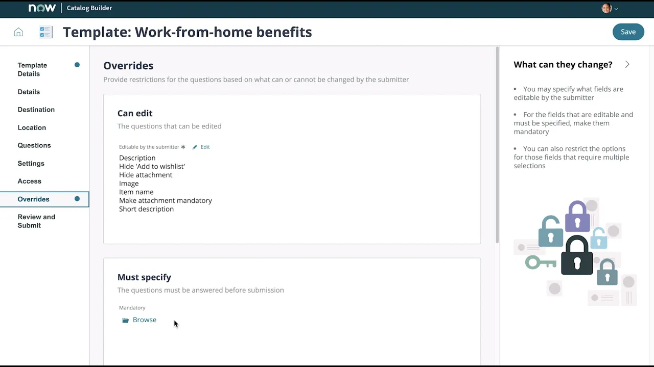 Catalog Builder | Creating catalog item templates