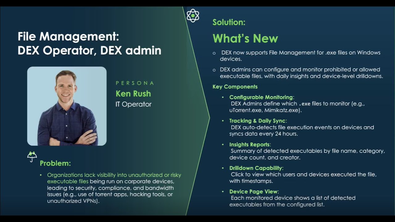 ServiceNow Digital End-user Experience (DEX) File Management Demo