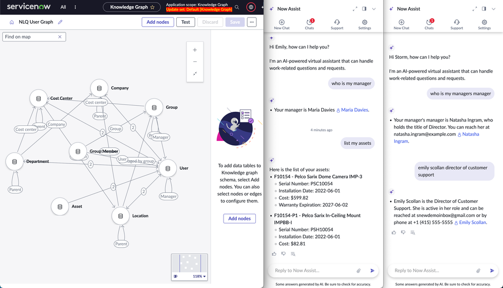 Knowledge graph enhancing Virtual Agent search