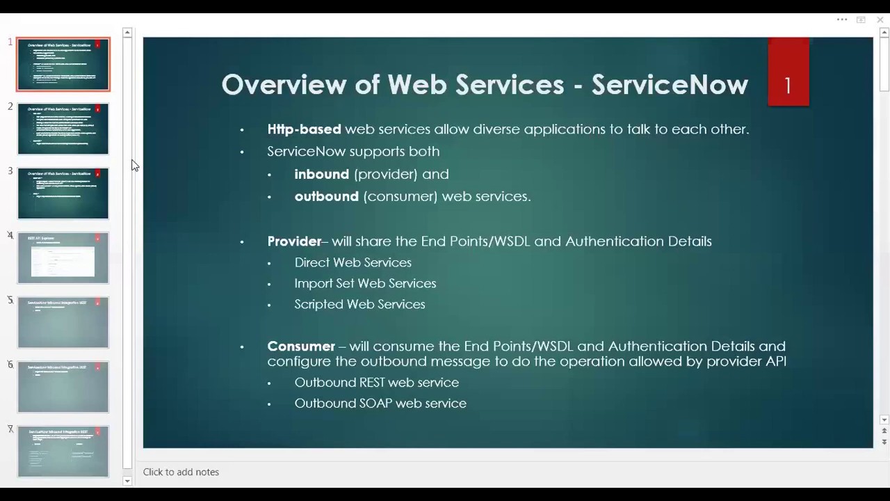 1. ServiceNow Web Services - Integration - Overview