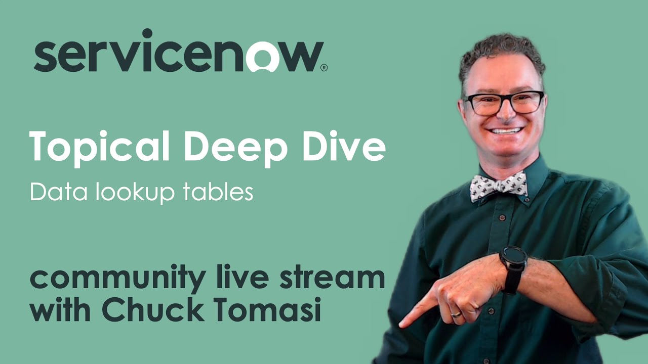 Community Live Stream - Topical Deep Dive - Data Lookup tables