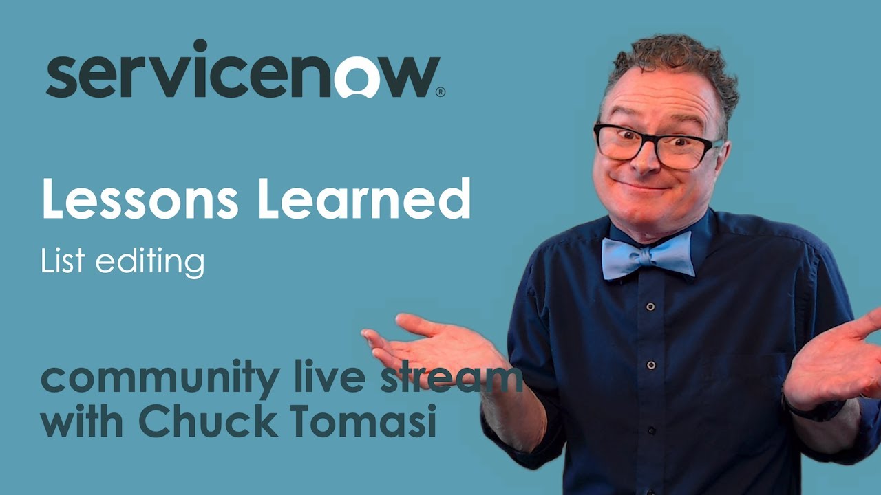 Community Live Stream - Lessons Learned - List Editing