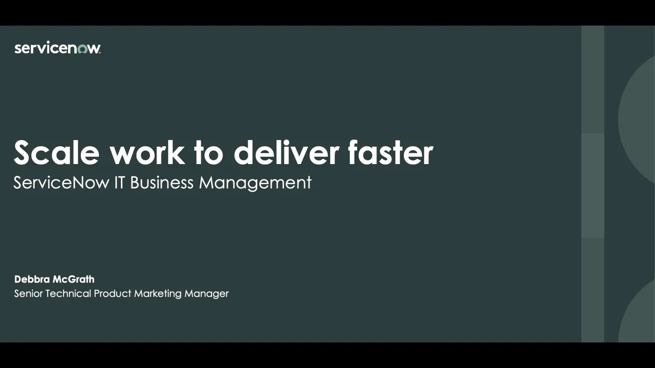 Demo - ITBM Scale Work To Deliver Faster