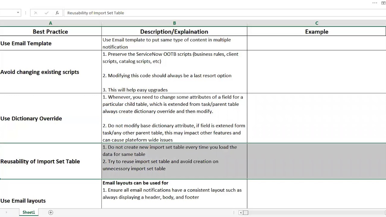 ServiceNow General Best Practices - Part 6