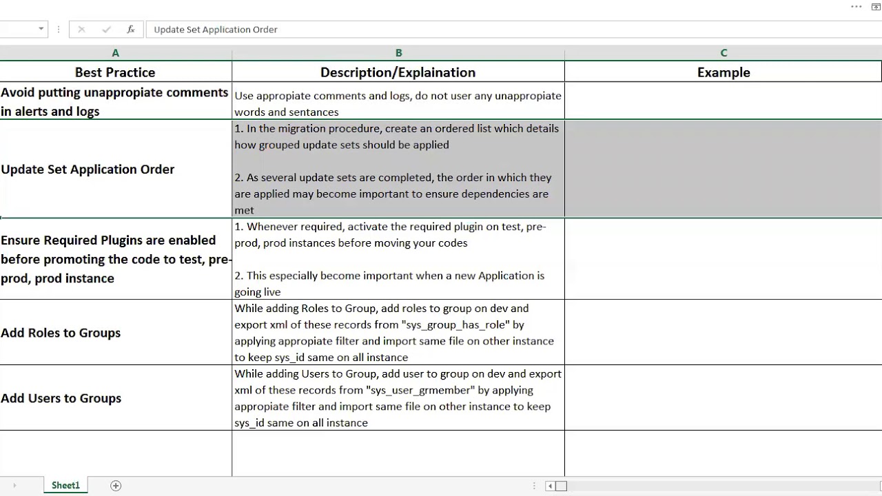 ServiceNow General Best Practices - Part 5