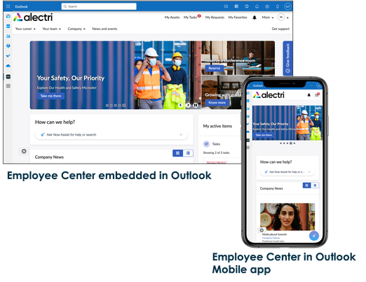 Outlook integrations within ServiceNow for Microsoft 365