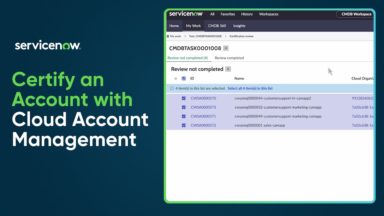 Certify an Account with Cloud Account Management