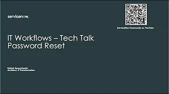 TechTalk - Automate 30% of service requests with automated password reset