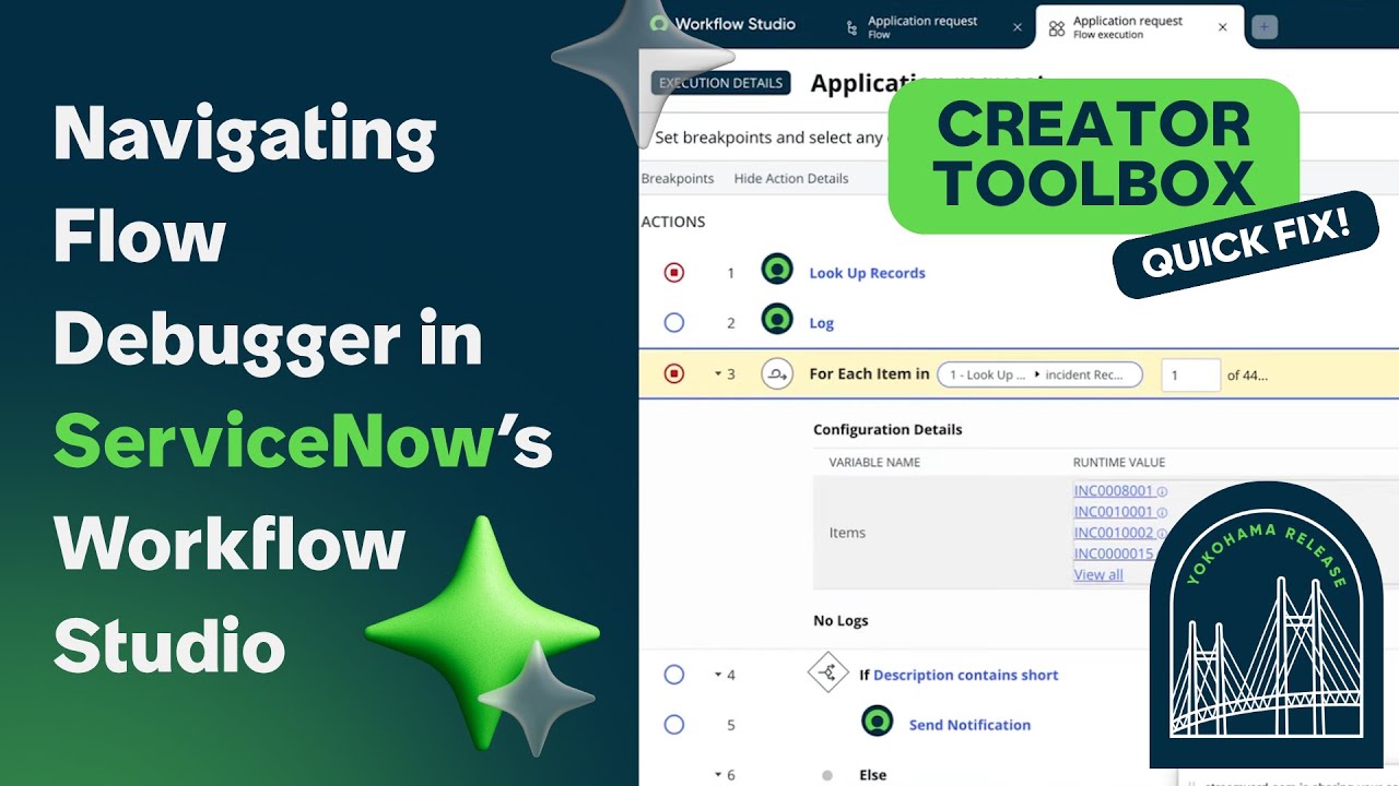 Navigating Flow Debugger in ServiceNow's Workflow Studio (Yokohama)