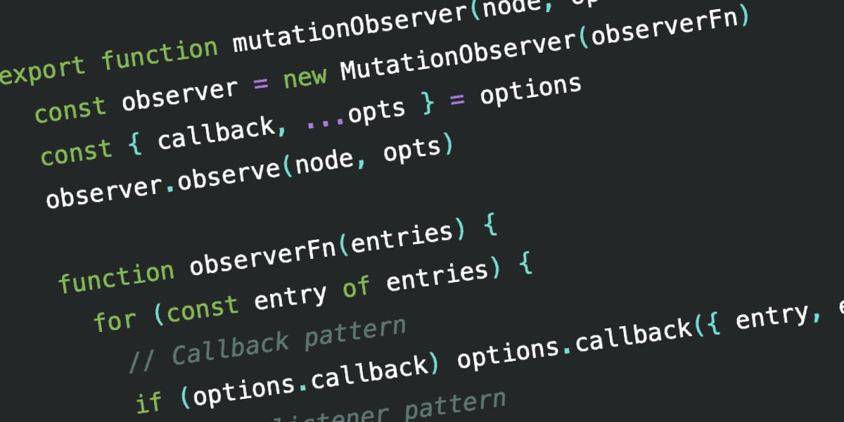A Better API for the Intersection and Mutation Observers