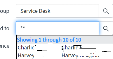 Double asterisk on dependent fields