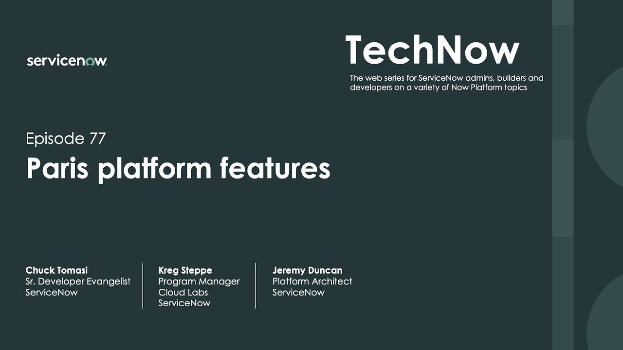 TechNow Ep 77 |  Paris platform features
