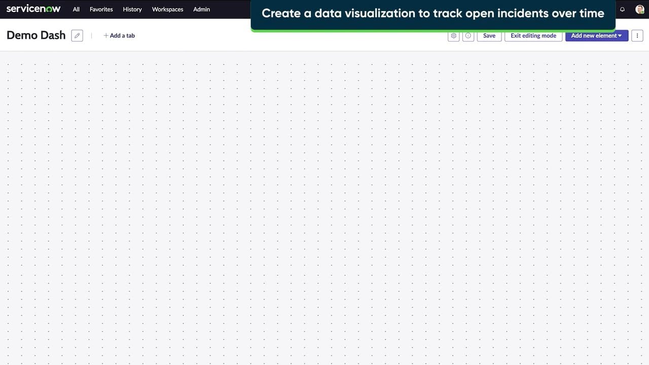 Create a data visualization to track open incidents over time