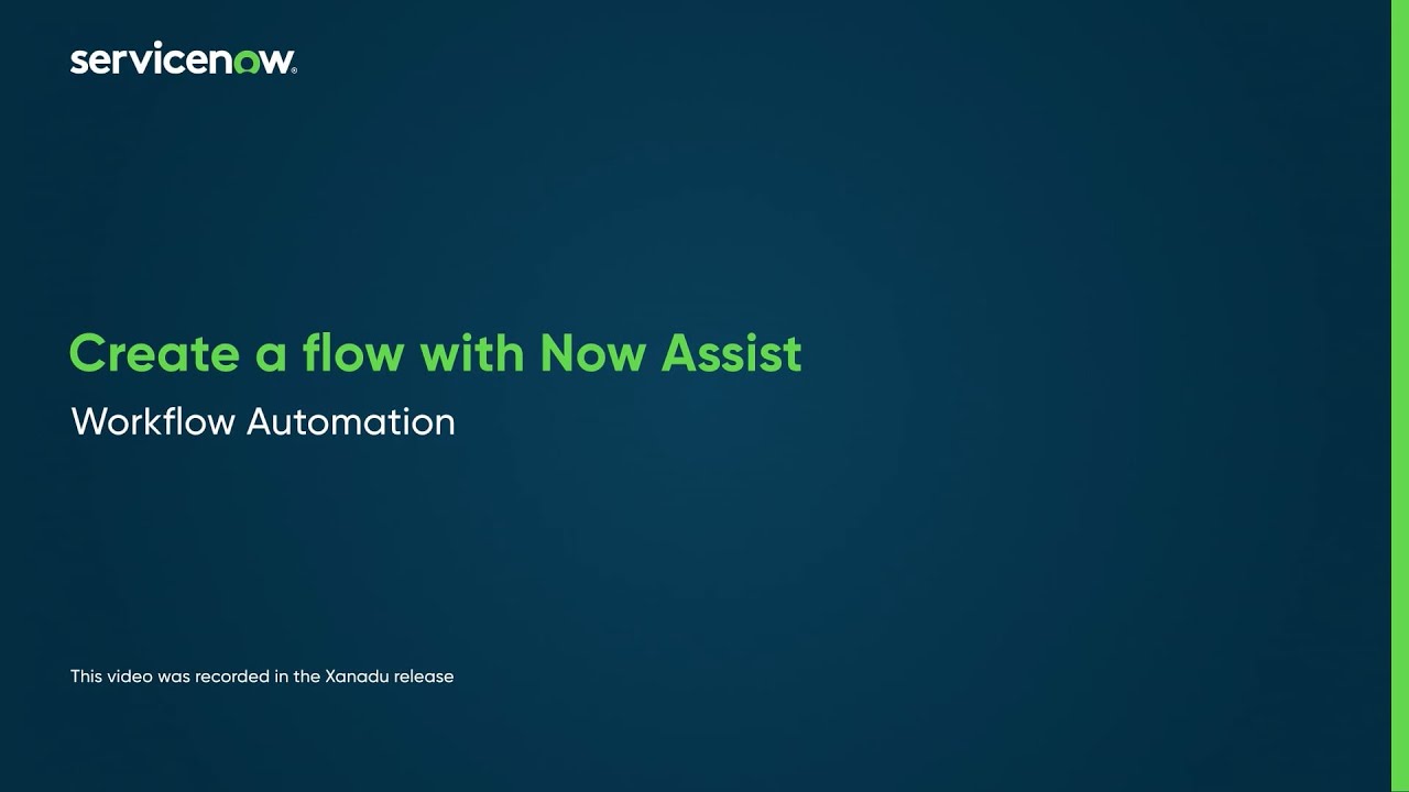 Create a flow with Now Assist