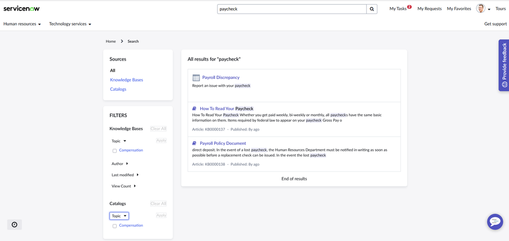 Taxonomy - Search Filtering