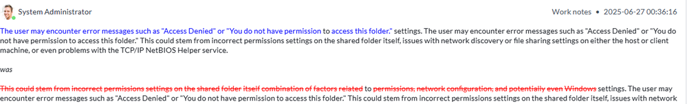 Differentiate Old Work notes and New Work notes on a String field (5000 characters)