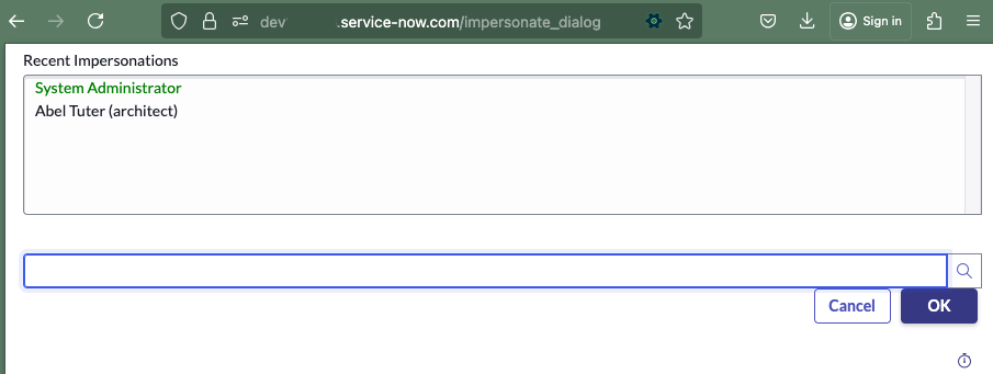Impersonate function on the CSM or any other portals - Is it possible?