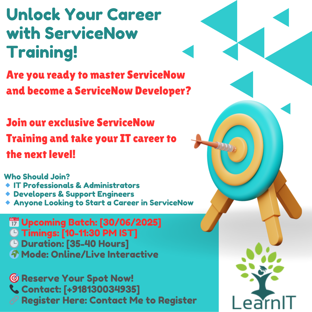 ServiceNow Training Announcements