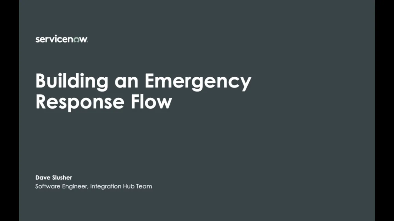 IntegrationHub and the Emergency Response App