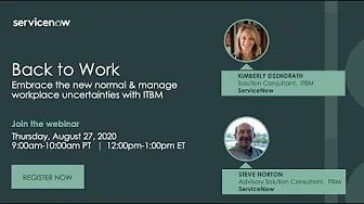 TechTalk - 8/27 Last Thursdays ITBM Webinar: ITBM Back-To-Work