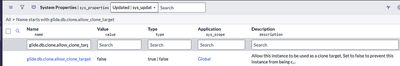 Compreendendo a Propriedade glide.db.clone.allow_clone_target no ServiceNow