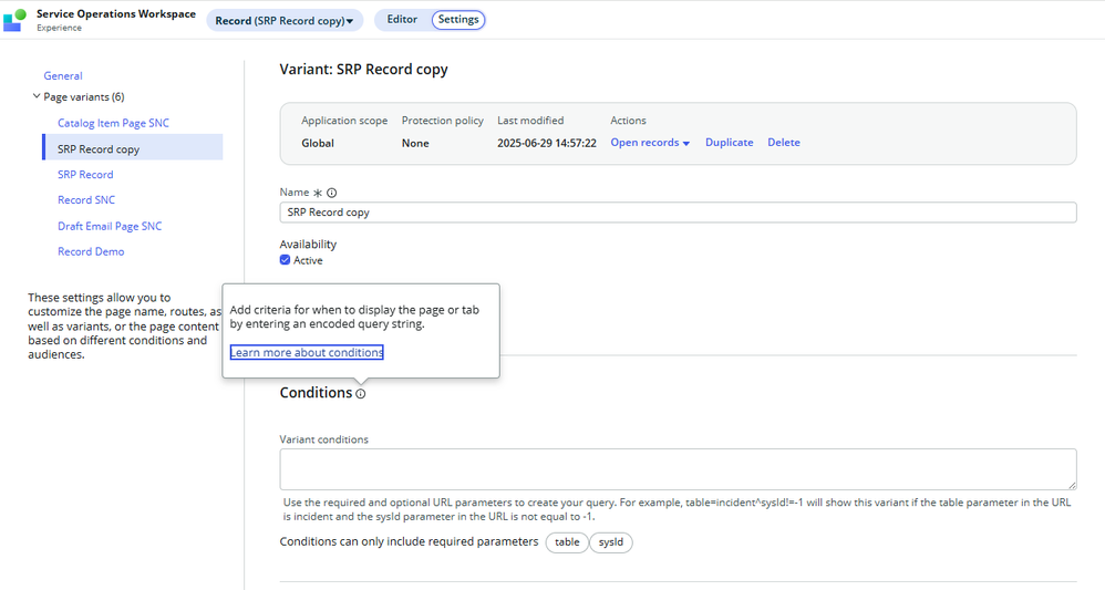 Enhancements of Screen Conditions in UI Builder