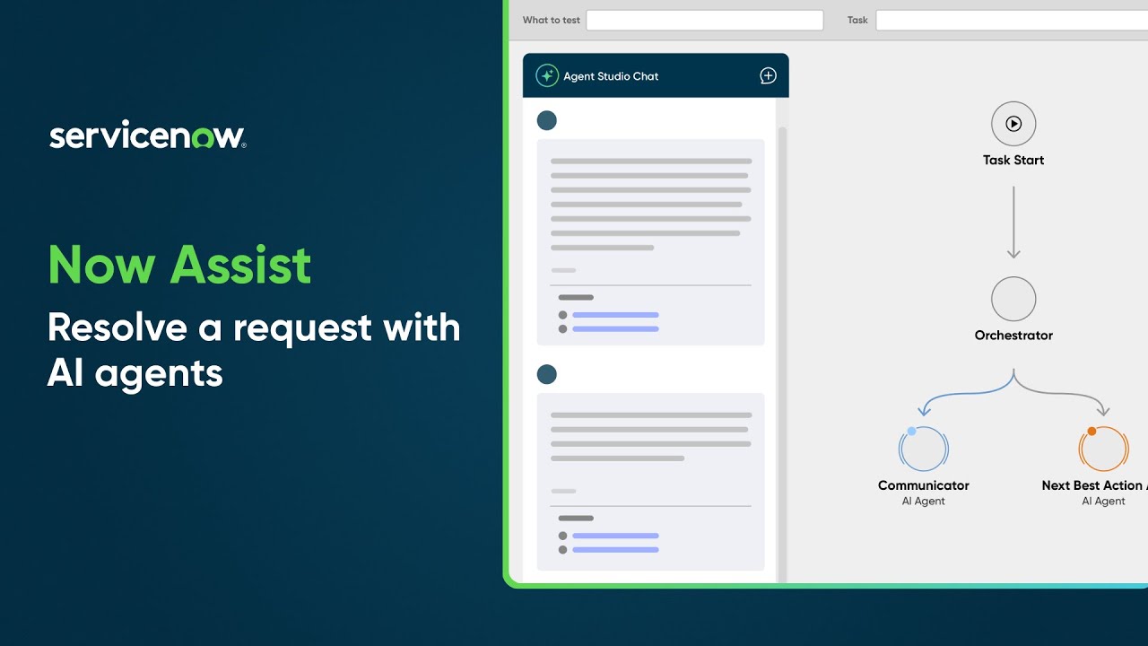 NOW ASSIST | Resolve a request with AI agents