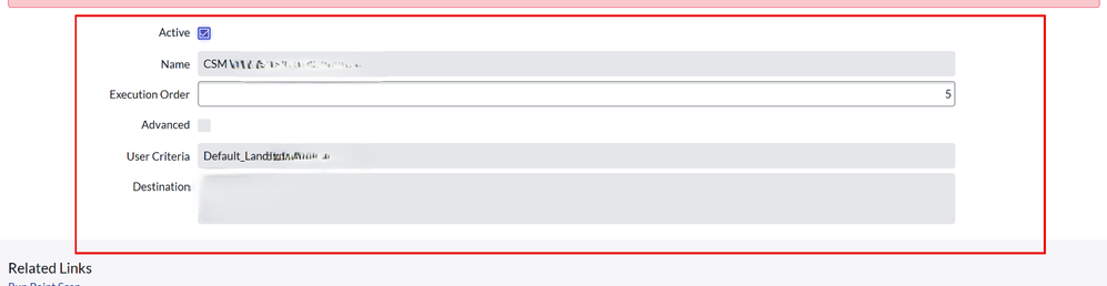 Default Landing Page for SOW
